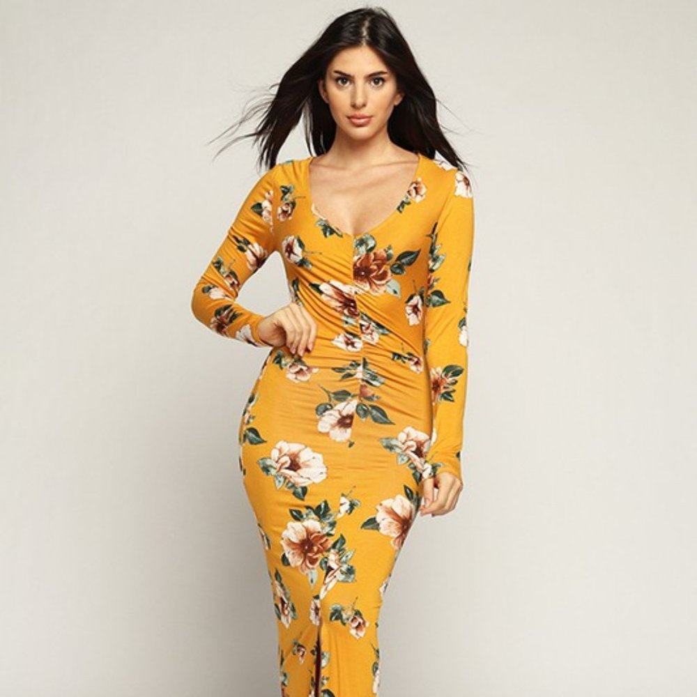 Maxi Dress with Floral Print